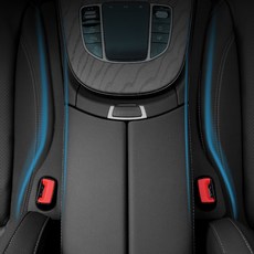 SUNOEL 자동차 시트 틈새 커버 블랙 쿠션 좌우한세트, 1세트