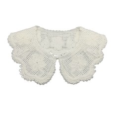 여성 레이스 라펠 칼라 장식 스프레드 거짓 칼라 라펠 칼라 DIY, 구슬 스타일, 1개