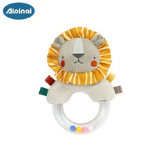Aipiniai G2 【商檢合格】早教安撫玩具, 北歐風獅子手搖鈴