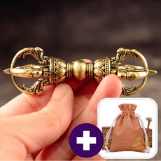 행운공방 금강저 불교 용품 퇴마 용구 수공예 오고저 구고저 연꽃 복주머니 기본증정 액운방지, 1개, 황동 금강 오거저