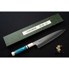 和欣行 佑成 粉末鋼 SG2 和牛刀 240MM - 現貨, 1個, 白松石上下仿象牙三鎳銀 黑木釘