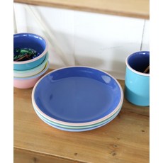 전자렌지·식세기 OK BF 시금치풍 플레이트 20.5 cm-블루, 0, 블루