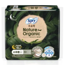 쏘피 무표백 네이처 생리대 날개형, 슈퍼롱, 8개입, 2개