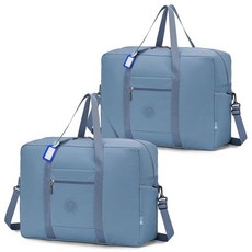 COSCOOA 2팩 기내용 수하물 55.9x35.6x22.9cm(22x14x9인치) 항공사 승인 여행용 경량 더플 백 방수 주말 여행 오버나이트 여성 및 남성용 40L 블랙.