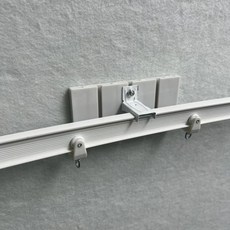 窗簾軌道 免打孔 彎軌 頂裝, 強力免打孔 側裝 ,2.4米