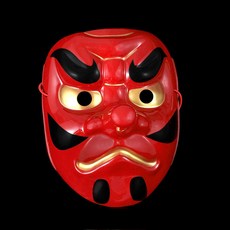 萬聖節恐怖面具：日本紅白鬼首般若面具、能劇天狗、快手唐僧武士角色扮演道具, 1個, 天狗面具B款