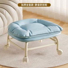 바퀴가 있는 앉은뱅이 의자 화이트 작업, 1개, M. 블루 디자인 매끄럽고 긁힘 방지 기능이 있는 휠