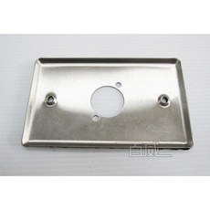 百威電子 白鐵麥克風佳能座蓋板 - 多孔位可選 (1孔/2孔) 白鐵材質防鏽蝕 麥克風保護蓋板, 1個, 大孔 1孔面板