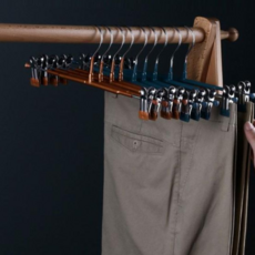 프리미엄 걸이 논슬립 집게 정리 다용도 바지 옷걸이, 파스텔핑크 1개, 1개