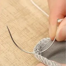 포에스 커브 바늘 곡선 바늘 곡바늘 가죽 카펫 수리 보수용 공예용, 1개