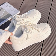 스타일닥터 여성 키높이 통굽 운동화 데일리 편안한 쿠션 스니커즈 캐주얼 화이트 슈즈