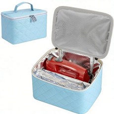 Steadtep KitchenAid 5/6/ 7/9 울트라 파워 스피드 핸드 믹서용 디지털 믹서 휴대용 가방 주방 보조 액세서리용 손잡이가 달린 여행 보관 케이스 백 박스만, 블루