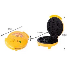 제조기 와플기계 와플메이커 구운 케이크메이커용 전자동 캐릭터, 1, E. 0cm 노란색 단일 기능 호주 표준