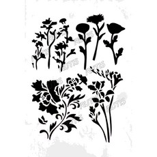 A40-0359 簍空模板 蝶古巴特diy 繪畫塗鴉模版, 1個