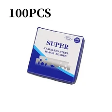 10/100PCS 남성용 면도기 수동 면도날 이발사 면도 도구 단면 면도날 스테인레스 스틸 면도날., 기타, 01 A566-100PCS