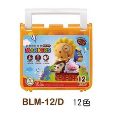 雄獅 奶油獅彩色筆 BLM奶油獅彩色筆12色 24色 36色 48色 60色 塗鴉筆 奶油獅塗鴉派, 1個, 12色彩色筆 BLM-12/D