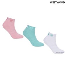 [AK플라자] [웨스트우드] 여성 플라이 앵클 발목 양말 (3컬러) WQ1WCAO602, 핑크(PI), FREE