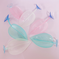 나뭇잎 쉼터 침대 애완달팽이 용품, 1개, 줄기 짧은타입 핑크