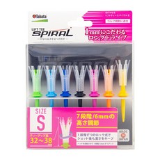 LIFT TEE SPIRAL高爾夫球座 7段高度可調 螺旋設計 提升擊球精準度, 7個, Tabata-GV1419