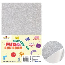 은색 EVA글리터반짝이원단접착A4, 1봉