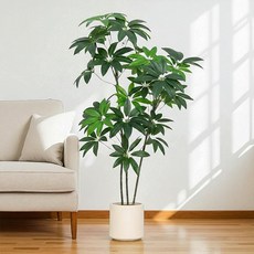 仿真盆栽, 財源滾滾四季發財樹1.7公尺室內大型仿真植栽（贈送花盆）, 1個