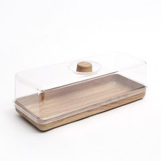 (GKD66541)식빵보관 돔 트레이(아카시아), 1개, 상세페이지 참조