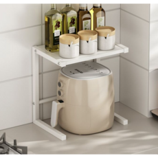 RR0퍼니처 2단 밥솥선반 전자렌지선반 주방선반 커피머신 에어플라이기 2단, 1.화이트(각진)