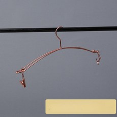 철제 옷걸이 속옷 란제리 카드 집게 골드 로즈, 10개, N001 더블라인 로즈골드 브라걸이
