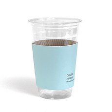 PET 92파이 14/16/20호환 테이크아웃 아이스컵 홀더 팬톤 민트, 1개, 500개입