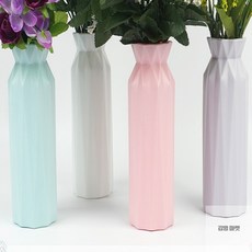 스마일메이커스 플라스틱 화병 꽃병 일자형 엔틱화병, 민트
