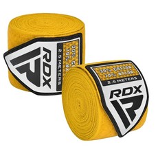 RDX 手綁帶 - 拳擊 綜合格鬥 彈性透氣 舒適耐用, 黃, 1套