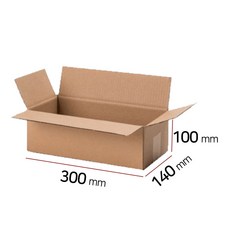 골판지박스 제작 업체 공박스 크기 300x140x100 (1박스/160개), 160개, 브라운