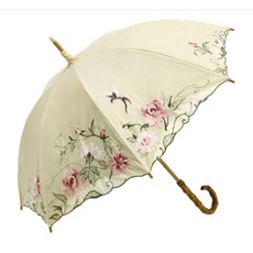 花日屋 日本嚴選 空運刺繡陽傘 完全遮光 直傘