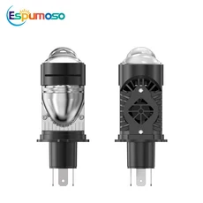 호환 H4 차량 램프 미니 렌즈 LED H4 전구 전조등 800000LM 차량 바이크 오토바이 하이/로우 빔 듀얼 프로, 02 2PCS