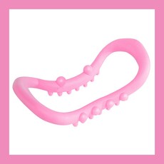 【趣購go】瑜珈圈/瑜珈環 瑜珈魔力圈 瑜珈伸展圈 皮拉提斯健身環 瘦小腿/按摩/伸展拉筋, 升級凸點款-淺粉, 1個