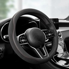 [ 926693 ] GDGZJJD 블랙 가죽 스티어링 휠 커버 토요타용 내구성 있는 자동차 액세서리 미끄럼 방지 디자인 그립과 편안함 향상 남성 또는 여성용 선물