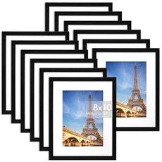 Fixwal 10.2 x 15.2cm(4 6인치) 사진 프레임 12개 세트 비산 방지 플렉시 유리 클래식 얇은 테두리 블랙 홈 오피스 장식 벽 디스플레이용 186058 85
