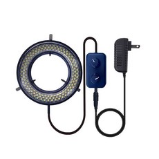 현미경 조명 삼안경 산업용 컬러 스테레오 쌍안경 전자 단안경 조절 제품 카메라 램프 조명기 링, 1개, 1. 삼색 온난색 / 플러그