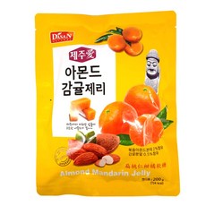 진코어 제주 아몬드감귤 한라봉 백년초 블루베리 젤리 골라담기, 1개, 200g, 아몬드 감귤맛