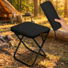 베픽스 접어가방 초경량 미니 캠핑 의자, 블랙, 1개