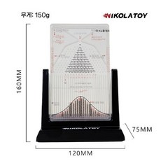 골튼 보드 모델 장식품 골턴보드 정규 분포 수학 교육 보조 도구, A. 골턴 플레이트 - 표준 모델