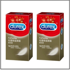 杜蕾斯 Durex Featherlite 超薄裝 保險套, 1個, (超薄12入)* 2盒