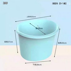 兒童泡澡桶寶寶嬰兒游泳桶洗澡沐浴桶小孩子可坐家用加厚大號浴桶, 淺藍色【0-1歲】