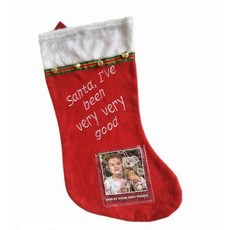 質感聖誕襪 聖誕節裝飾掛件禮物袋, 1個, 紅色