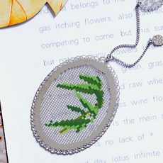 새로운 020 공예 Stich 크로스 스티치 책갈피 크리스마스 플라스틱 패브릭 바느질 자수 공예 크로스 스티치 키트 계산, 녹색, 1개