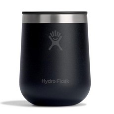 Hydro Flask 283.5g(10온스) 와인 글라스 - 세라믹 스템리스 텀블러 뚜껑이 있어 깨지지 않는 토널 블랙, Hydro Flask 283.5g(10온스) 와인 글라