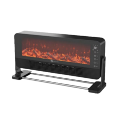 智能暖風機，模擬火焰，觸控遙控，壁掛立地兩用，快速加熱，多重安全保護, 黑色, 大型暖風機