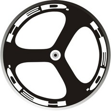 카본 휠셋 삼발이휠 자전거용품 앞바퀴, 1개