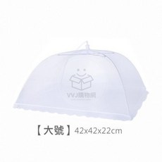 【台灣現貨】透明罩餐桌罩 防蠅罩 飯菜罩 可拆洗網紗罩 餐桌罩 食物罩 菜罩 可折疊防蠅網紗菜罩 VVJ購物網, 1個