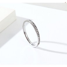 보아이 아이스링 큐빅 라인 써지컬 반지